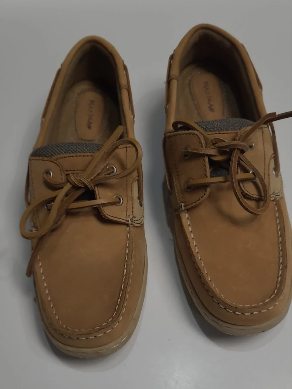 Maui Island Tan Leather Boat Shoes -Size 10
